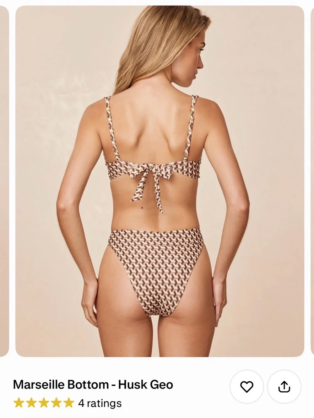 Monday Swimwear Husk Geo Bikini Bottom
